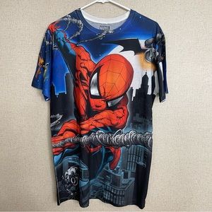 Spiderman Marvel T-Shirt Men's Size M All Over print Double Sided short sleeve